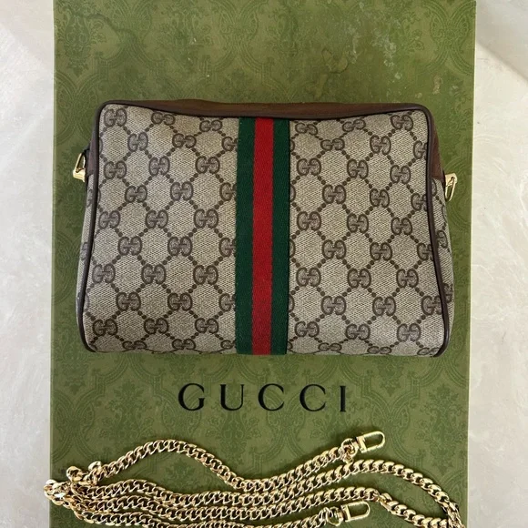 Gucci Beige and Brown Crossbody Bag - Picture 10 of 14